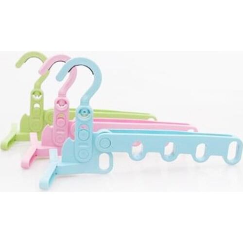 Folding clothes rack Travel multi-function clothes rack Plastic multi-function clothes rack 5 holes drying rack