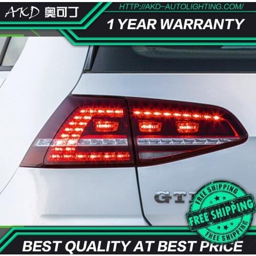 AKD tuning cars Tail lights For VW Golf 7 Golf7 R20 Taillights LED DRL Running lights Fog lights angel eyes Rear parking lights