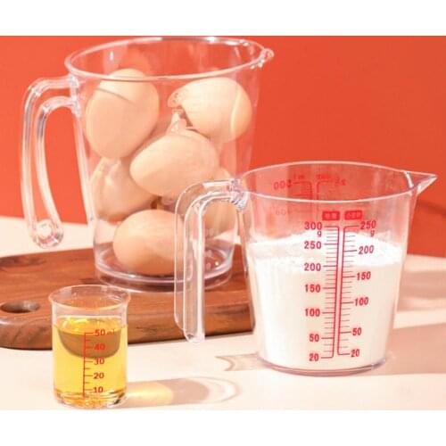 1Pcs Tempered Glass Measuring Cup with Scale Milk Cup Microwave Oven Special Heat-resistant Glass Cup