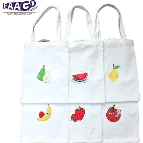 1Pcs Shopping Grocery Bags Ladies Handbags Cloth Canvas Tote Bag Shopping Travel Women Reusable Shoulder Bags