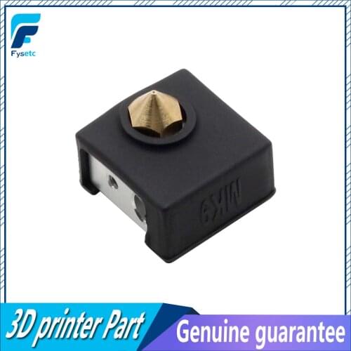 1x Black MK9 Silicone Sock Cover Heater Block Silicone Insulation 20*20*10mm For Replicator Anet Prusa i3 CR-10 Ender 3