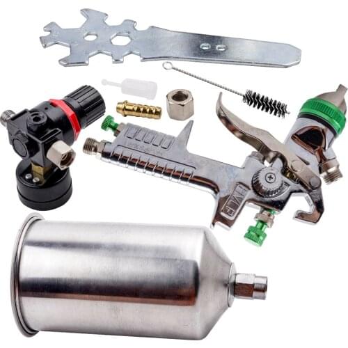 2.5mm HVLP Air Spray Gun Kit With Regulator Gauge Paint Sprayer With Warranty