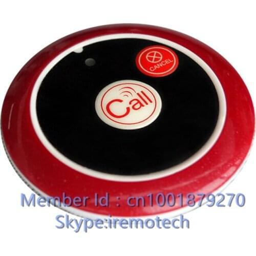2-button wireless calling button , ultrathin and portable,Coffee waiter call and Restaurant call service