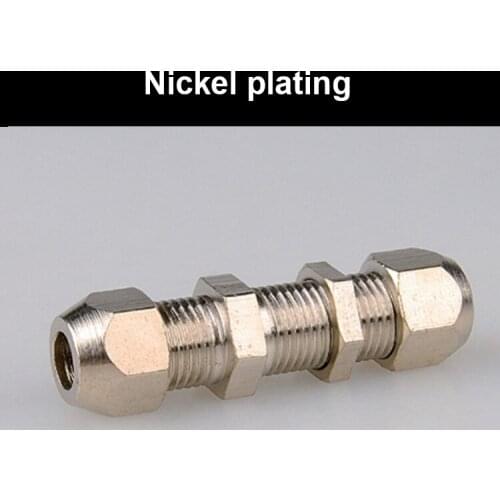 3Pcs 6mm 8mm 10mm 12mm Two Way Straight through board Pipe Brass Tube Quick Coupler Coupling Fitting