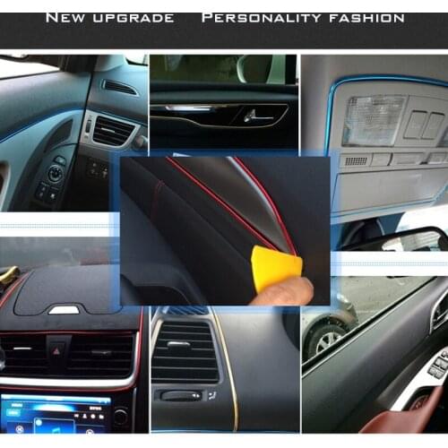5M Car Styling Car Interior Decoration Strips Detachable Gap Car Seal Dashboard Door Edge Moulding Trim Line Strip Universal