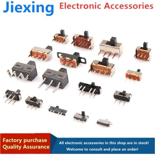 50 pieces of toggle switch single and double row in-line small micro power switch sliding gear 2 gear 3 gear fluctuation