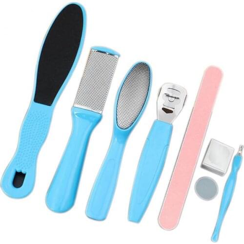 8Pcs/Set Manicure Foot Care Pedicure Scissor Cuticle Grooming Utility DIY Tools Manicure Set Portable Pusher Nail Feet Tool