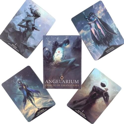 Angelarium Oracle Of Emanations Leisure Party Table Game High Quality Fortune-telling Prophecy Tarot Deck With Guide Book