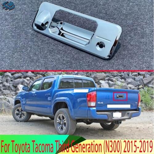 For Toyota Tacoma Third Generation (N300) 2015-2019 Car Accessories ABS Chrome Rear Trunk Tailgate Door Handle Bowl Catch Cover