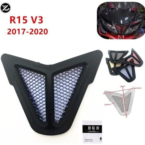 For Yamaha R15 V3 Air Intake Decorative Sheet Protection Cover Motorcycle Air Intake Cover Dust Protection Front Fairing Guard