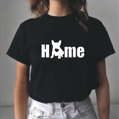 Pet Dog French Bulldog Print Tee Shirt Femme Casual Tshirt Summer Short Sleeve Funny Harajuku T Shirt Women Tops Camiseta Mujer