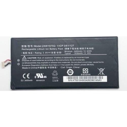 GeLar 3400mAh ZAW1975Q battery for ACER Iconia Tab 7 A1-713 A1-713HD 1/ICP3/6 1/127 Tablet Batterie