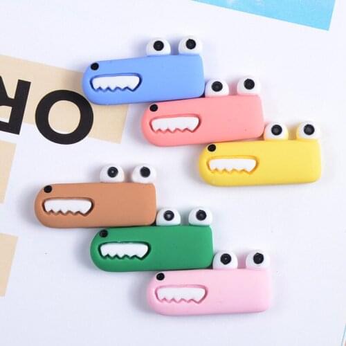 Kawaii Animal dinosaur Resin Cabochons Embellishments Scrapbooking Fit Kawaii Girl Hair Jewelry DIY Hair Clip Headband 10pcs