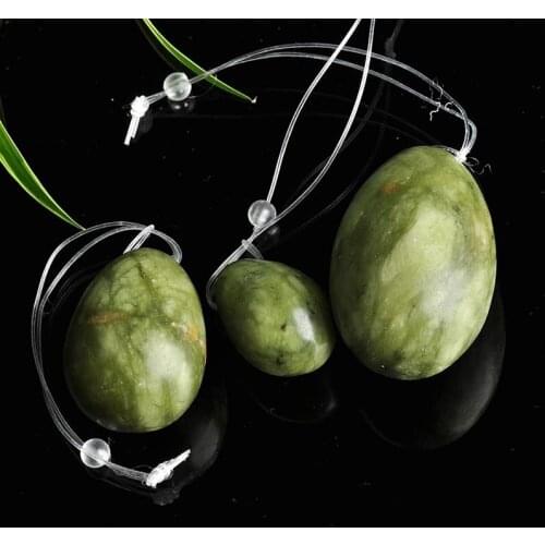3pcs/set Green Quartz Yoni Jade Women Kegel Exerciser Jade Massager Vaginal Muscles Tightening Ball Crystal Kegel