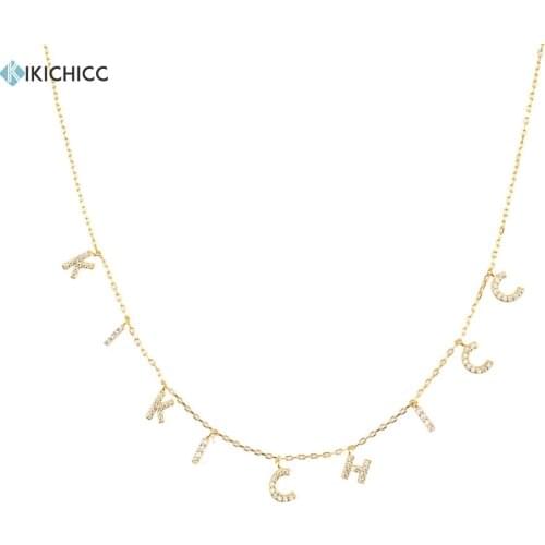 KIKICHICC Personzalize Jewelry 925 Sterling Silver Letter Personalized Initial Name Necklace Long Chain Women Fine Luxury Jewels