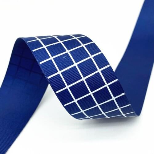 3 Yards 40mm Printed Lattice Grosgrain Ribbon Gift Wrapping Bow Decoration Handmade Diy #SD
