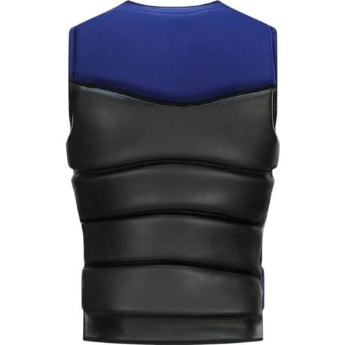Leather & Neoprene Life Jacket Unisex swimming Floating Vest men and women Sleeveless coat Boat Drifting Fishing Surfing Vest