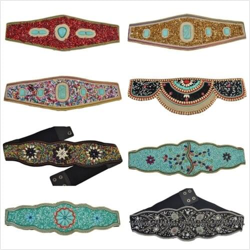 12 Styles Bohemian Charm Ethnic Retro High Quality Adjustable Belt Waist Belly Chain Inlay Natural Stone Body Jewelry Women
