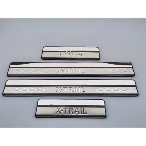 Scuff Plate Stainless Steel Door Sills Guard Car Styling Sticker 4pcs For 2014-2018 Nissan X-Trail