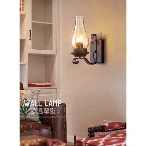 Wall lamp Glass wall lamp of the head of a bed Ted industrial wind restoring ancient ways bar lamps and lanterns