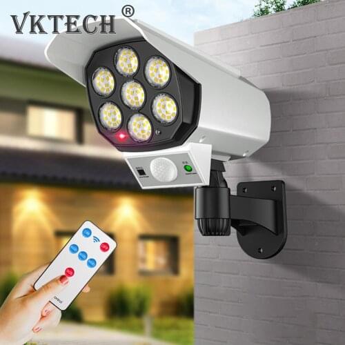 Simulation Monitor Wall Lamp Solar Powered 360 Degree Rotating Sensor LED Garden Lamp Courtyard Waterproof LED Wall Light