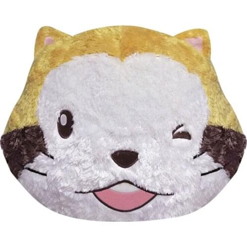 New Japan Anime Cute Rascal Raccoon Big Face Plush Pillow Cushion Stuffed Animals Toy Doll 40cm Kids Children Christmas Gifts