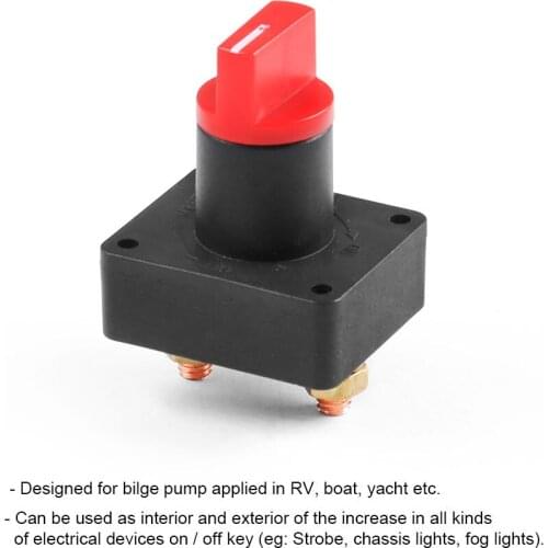 Cut Battery Disconnect Switch Plastic Replacement 100A 100M 12V Camper