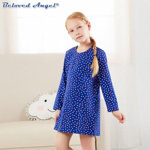 Girls Long Sleeve Dresses Children Autumn Clothing for Kids Girls Cotton Dress Toddlers Flower Print Dresses Baby Girl Clothes