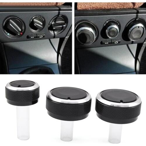 3PCS Air Conditioning Knob Car Air Conditioning Heat Control Switch Knob For Skoda Superb Octavia MK1 AC Knob auto accessories