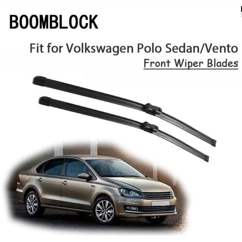 BOOMBLOCK 2PCS Front Windshield Wiper Blades For VW Volkswagen Polo Passsat Sedan Vento 2010-2014 Accessories
