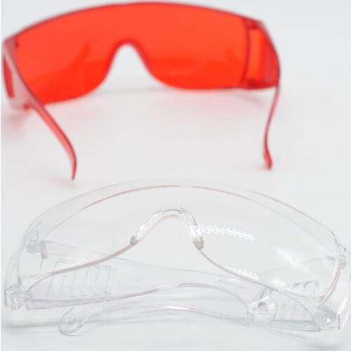 Dental Lab Item Safty Protecitve Goggle Glasses in Eye Curing Light Clear/Red For Dentist