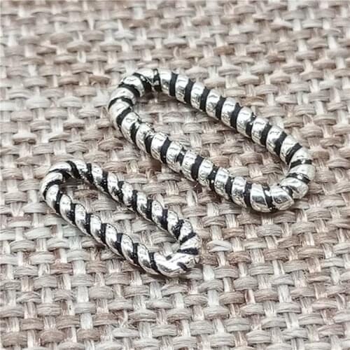 10 pieces of 925 Sterling Silver Coiled Closed Oval Jump Rings for Bracelet Necklace