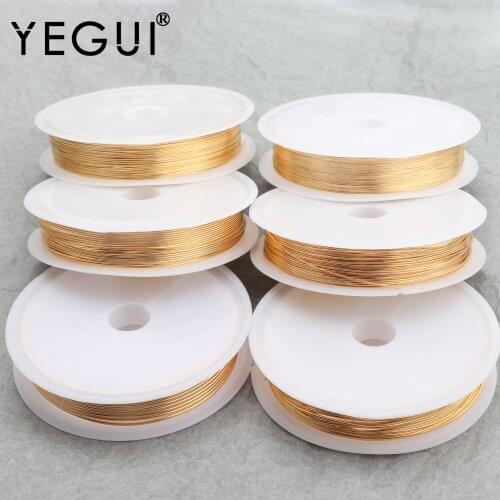 YEGUI M788,jewelry accessories,copper wire,18k gold plated,0.3 microns,jewelry making,diy bracelet necklace,one roll/lot