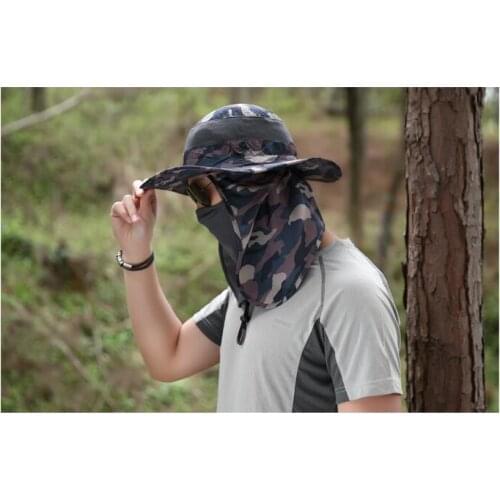 10 color Fishing Cap UV Protection Sun Hat With Breathable Shield Men/Women Removable Neck Cape Sunshade Cap For Fishing Camping