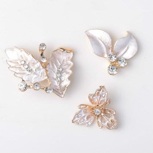10Pcs/Lot Metal Set Rhinestone Flower Bride Hairwear Decorative Accessories DIY Jewelry Making