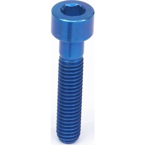 LOT 4 M6 x 30mm Blue TC4 GR5 Titanium Alloy Allen Hex Screw Column Head Bolts For Bicycle