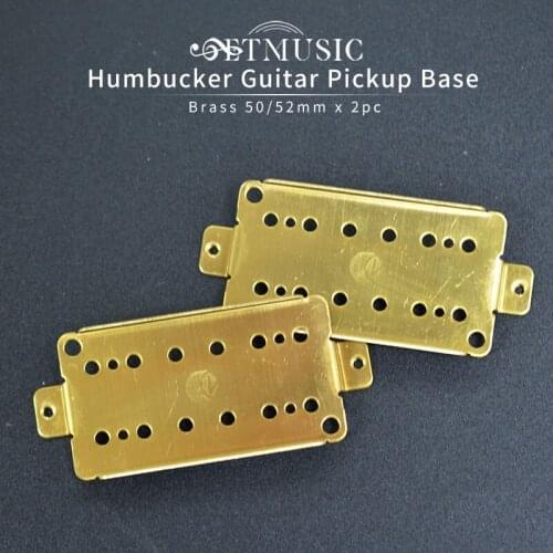 2pcs Durable Brass Humbucker Guitar Pickup Base Plate Neck Bridge Pickup Baseplate for Lp Electric Guitar Replacement Parts