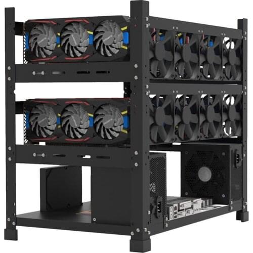 3 Layers 12/8/6 GPU Open Miner Mining Rig Stackable Open Air Case Computer ETH/ETC/ZEC Frame Rig ForBitcoin Miner Kit Ethereum