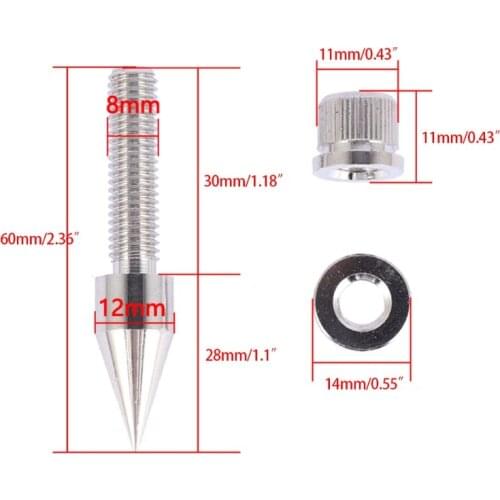 4 Sets Mini Portable Speaker Spikes Stand Foot HiFi Speaker Spike Cone Base Pads Shock Pin Nails Speaker Feet