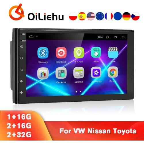 OiLiehu 2 Din Android 9.1 Car Radio GPS Carplay Multimedia Player Stereo Receiver For Volkswagen Nissan Hyundai Toyota CR-V KIA