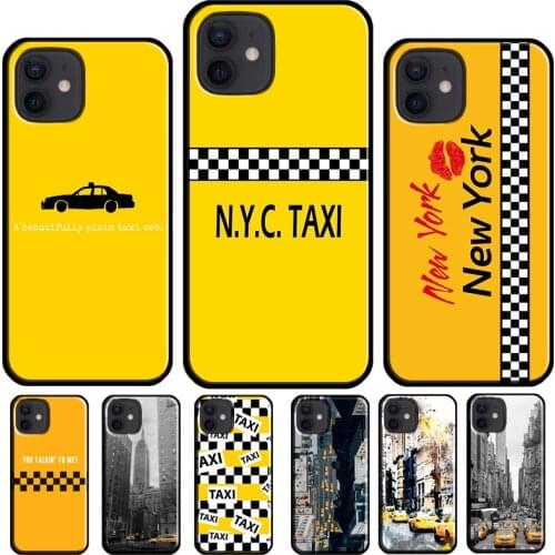 NYC Yellow Taxi Cabs Case For iPhone 11 Pro Max XS X XR 6 6S 7 8 Plus SE 2020 12 Mini 12 Pro Max Phone Coque