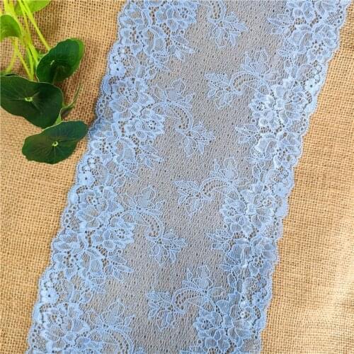 E3200 wide 18 cm elastic blue lace sewing supplies decorative accessories from 1 meter for sale