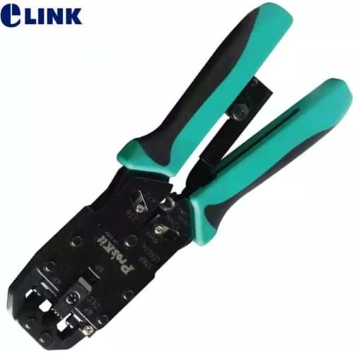 Hot ProsKit cp-376e low carbon steel network crimping tool 4P 6P 8P forceps forceps for hair extension crimping tool fo free shi
