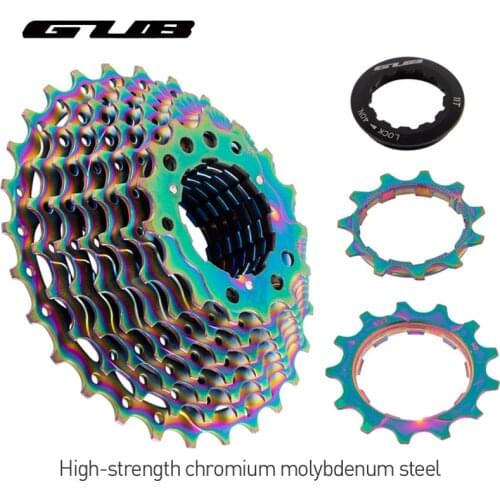 GUB 9/10/11 Speed 28T Road Bike Cassette Oil Slick Sprocket Freewheel Bicycle Parts Cassete