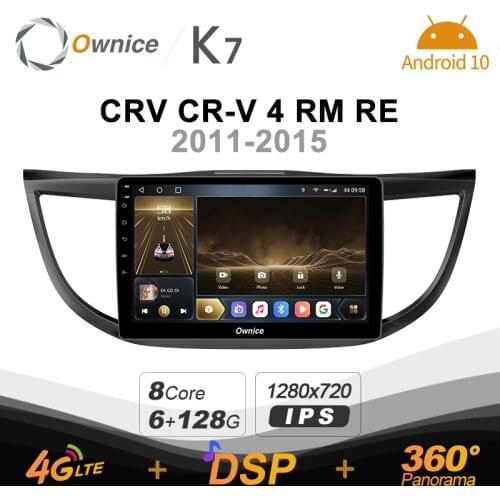 K7 Ownice 6G+128G Android 10.0 Car Radio For Honda CRV CR-V 4 RM 2011-2015 Multimedia Audio 4G LTE GPS Navi 360 BT 5.0 Carplay