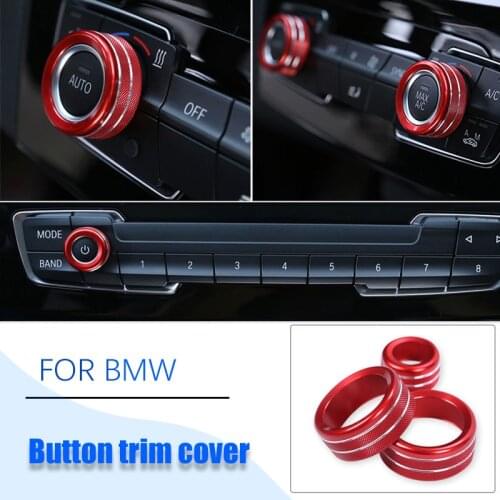 Air Condition Knob Audio Volume Control Button Circle Decoration Trim Ring Cover For BMW F30 F35 F20 F21 X1 F48 F46 X2 F47