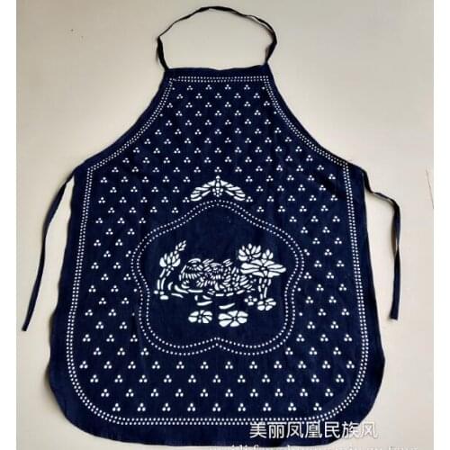 Kitchen apron Chinese restaurant Ethnic Countryside Blue
