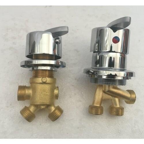 MTTUZK Brass Bathtub Hot and Cold Mixing Faucet Split Jacuzzi Faucet Liner Cylinder Side Sitting 4-hole Faucet mixer Accessories