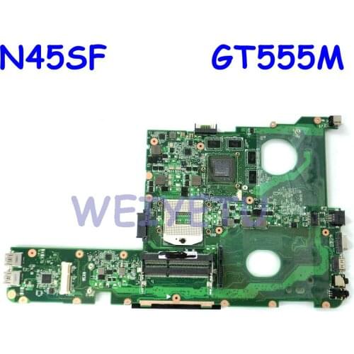 N45SF motherboard with N12E-GE2-A1 GT555M N45 N45SF mainboard For ASUS N45S N45SF N45SL Laptop mainboard 100%Test OK
