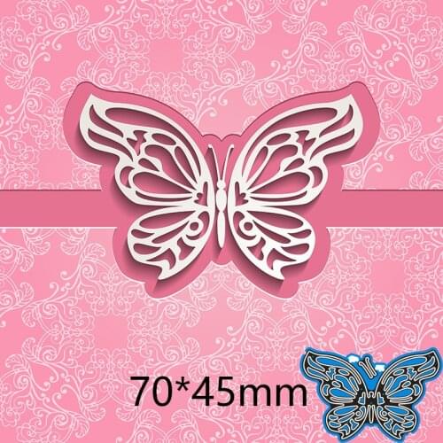 Metal Cutting Dies Beautiful butterfly new for decoration card DIY Scrapbooking stencil Paper Album template Dies 70*45 mm
